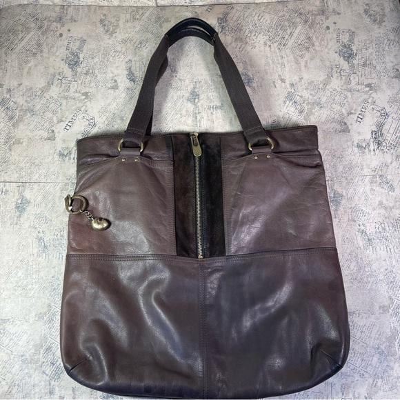 Kipling Leather Large Tote Bag